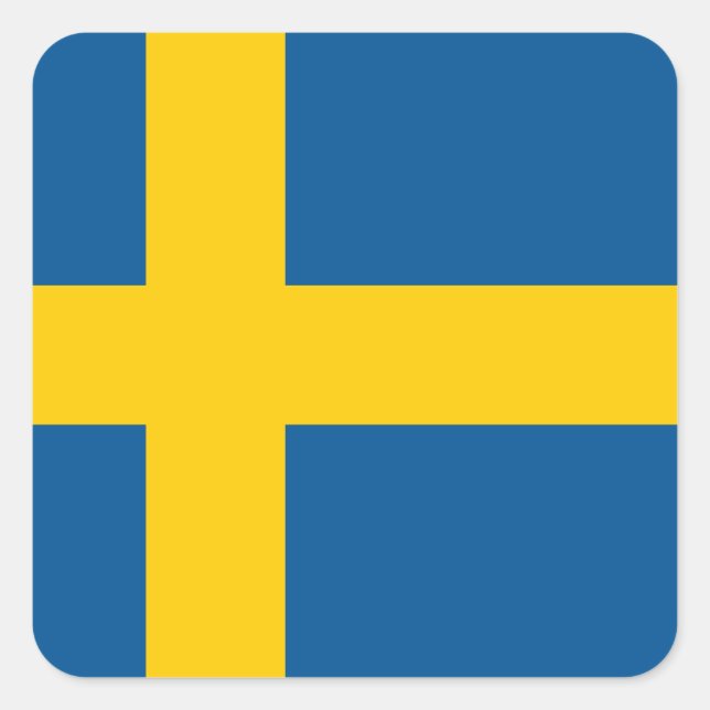 Sweden (Swedish) Flag Square Sticker (Front)