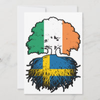 Sweden Swedish Irish Ireland Tree Roots Flag