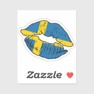 Sweden Swedish Lipstick Love Flag