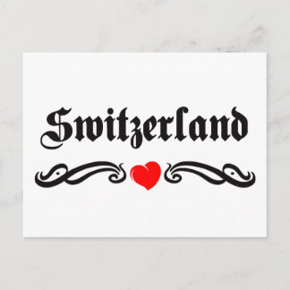 Sweden Tattoo Style Postcard