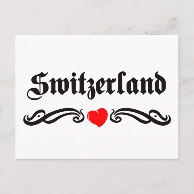 Sweden Tattoo Style Postcard (Front)