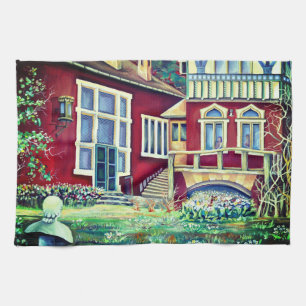 Sweden, Traditional Landscape Tea Towel