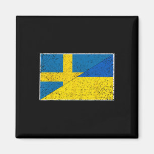 Sweden Ukraine Flag Swedish Ukrainian Nationality Magnet