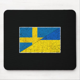 Sweden Ukraine Flag Swedish Ukrainian Nationality Mouse Pad