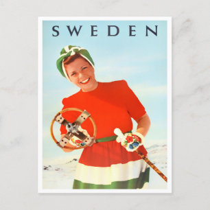 Sweden vintage travel Postcard
