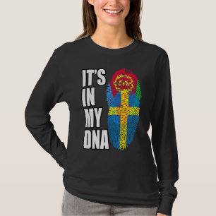 Swedish And Eritrean Mix DNA Flag Heritage T-Shirt