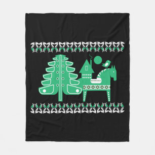 Swedish And Finish Folk Art Fleece Blanket