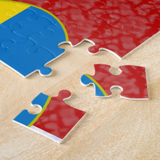 Swedish Angel Flag on Red and White Personalised Jigsaw Puzzle