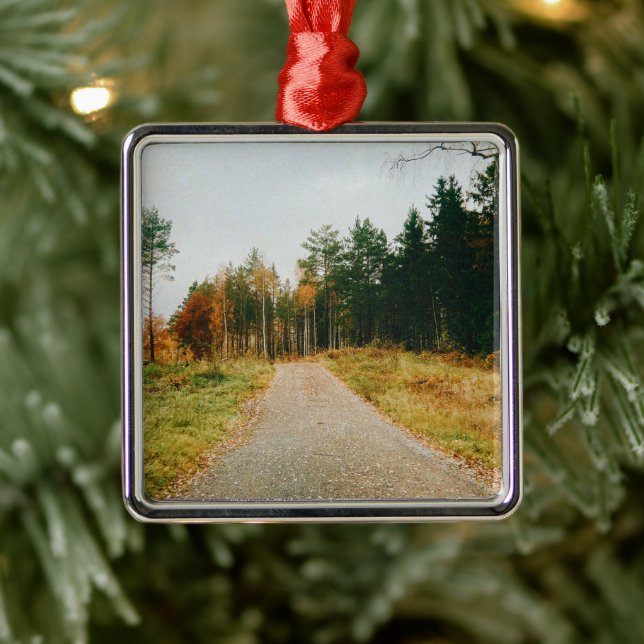Swedish Autumnal Forest Metal Ornament (Tree)