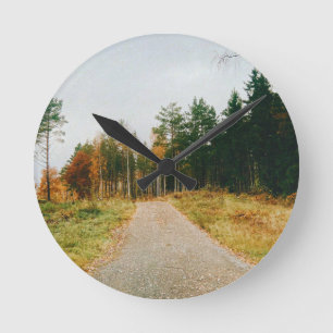 Swedish Autumnal Forest Round Clock