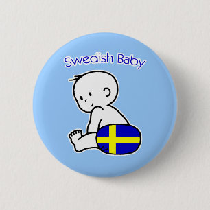 Swedish Baby 6 Cm Round Badge
