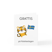 Swedish Birthday Card – Grattis på födelsedagen