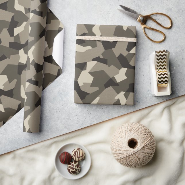 Swedish Camo Advanced Grey Wrapping Paper (Crafts)