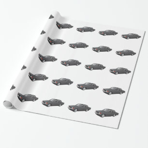 Swedish Car from late 60's (black/grey) T-shirt Wrapping Paper