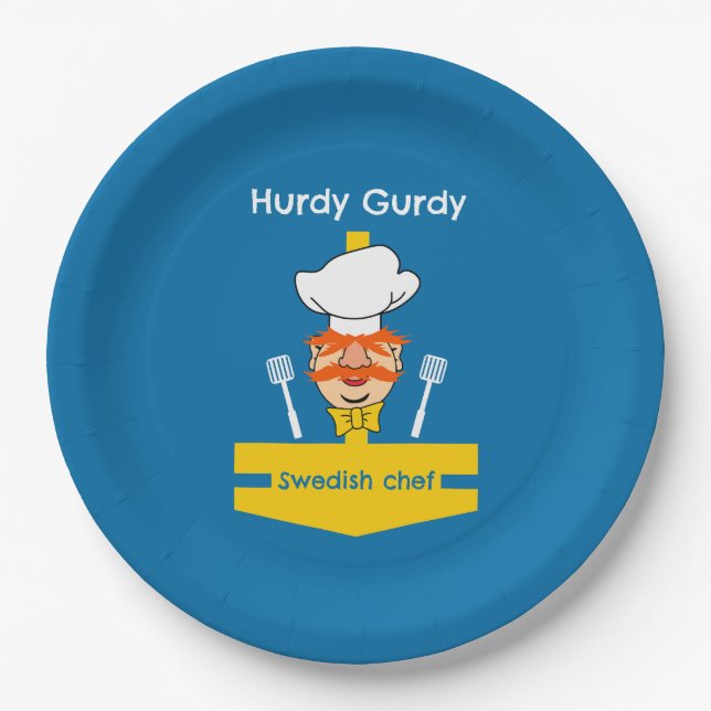 Swedish Chef Paper Plate (Front)