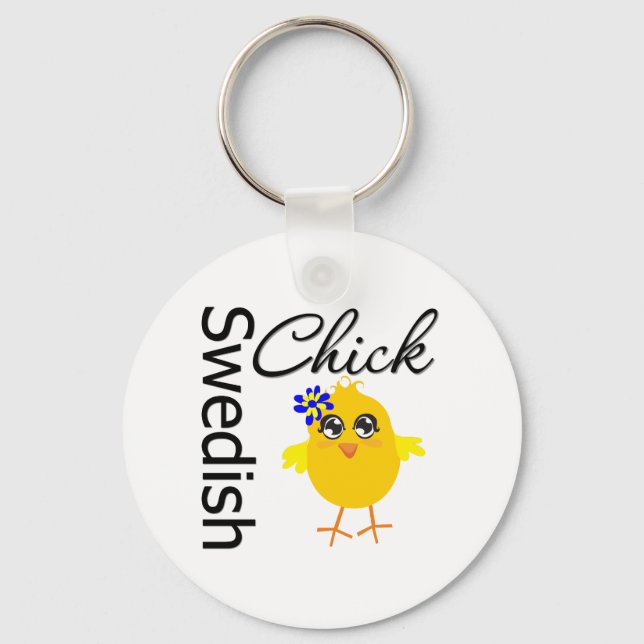 Swedish Chick Key Ring (Front)