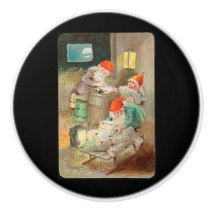 Swedish Christmas Santa (by Jenny Nyström) Ceramic Knob