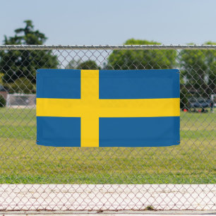 Swedish country flag custom banner for fans