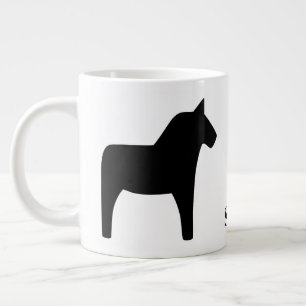 Swedish Dala Horse Black Speciality Mug
