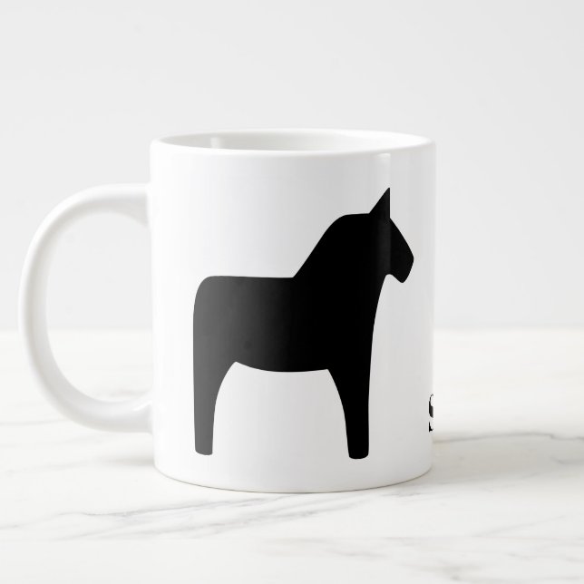 Swedish Dala Horse Black Speciality Mug (Left)