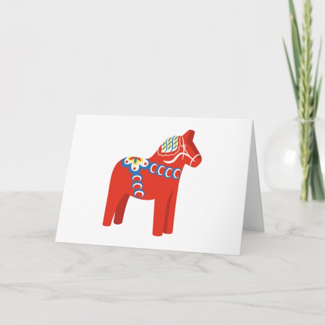 Swedish Dala Horse Card (Front)