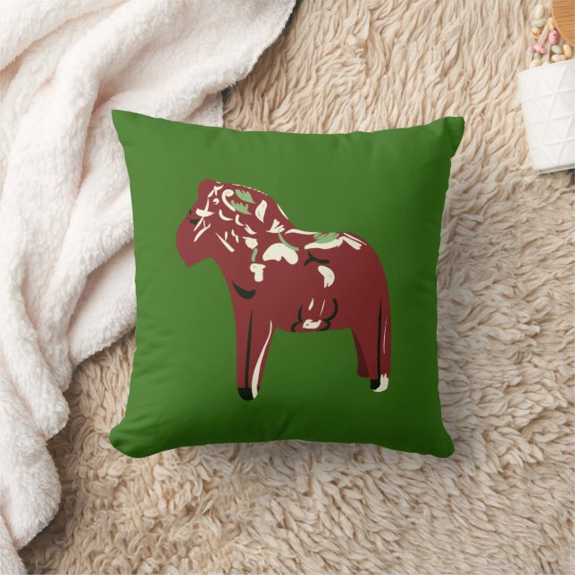 Swedish Dala Horse Cushion (Blanket)