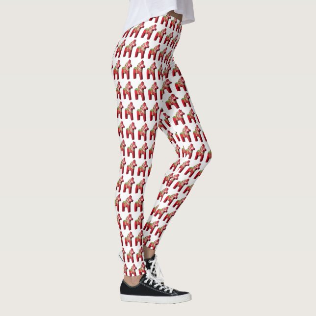 Swedish Dala Horse Leggings (Right)