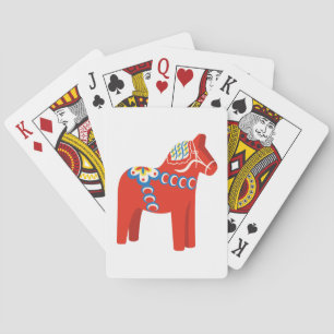 Swedish Dala Horse Playing Cards