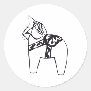 Swedish Dala Horse Sticker