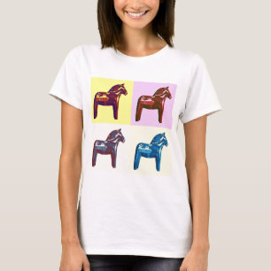Swedish Dala Horse, Sweden Pop Art, Modern Swede T-Shirt