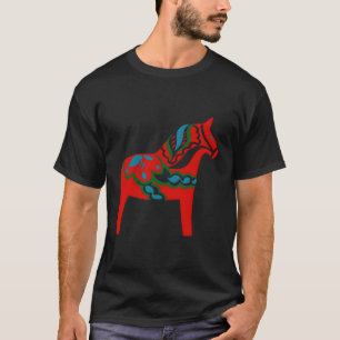 Swedish Dala Horse Sweden Red Dalecarlian Horse T-Shirt