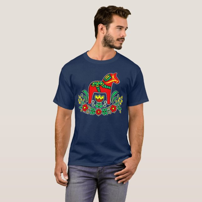 Swedish Dala Horse T-Shirt (Front Full)