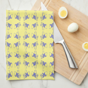 Swedish Dala Horses Tea Towel