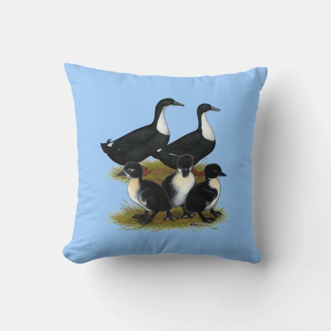 Swedish Duck Family Cushion (Front)