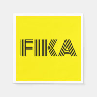 Swedish Fika Yellow and Black