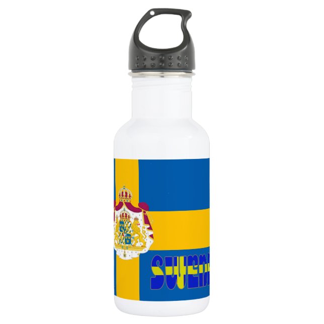 Swedish flag 532 ml water bottle (Front)