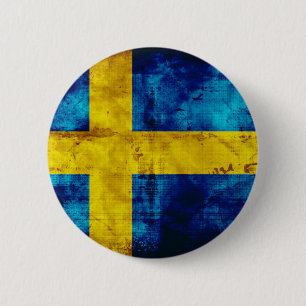 Swedish Flag 6 Cm Round Badge