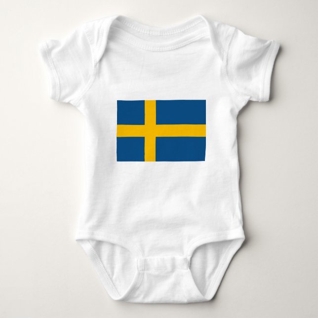 Swedish Flag Baby Bodysuit (Front)