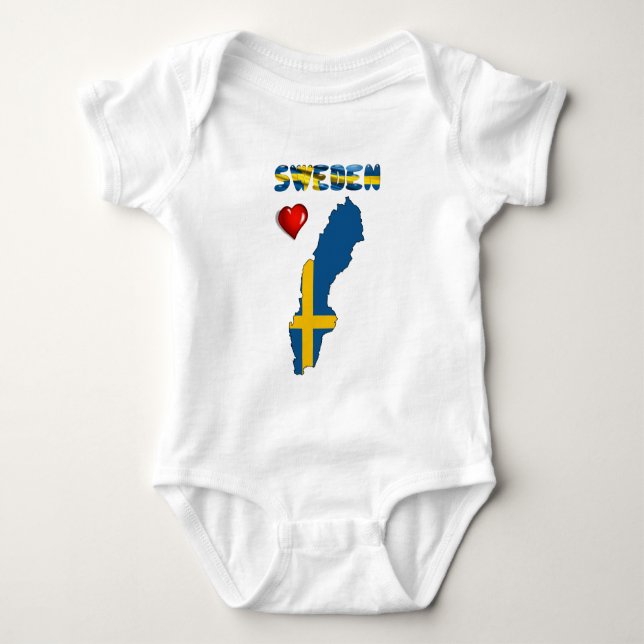 Swedish flag baby bodysuit (Front)