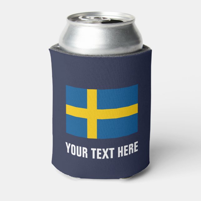Swedish flag can coolers | Custom beer holders (Can Back)