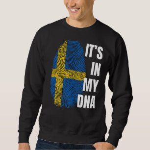 Swedish Flag Dna Fingerprint Sweden Sweatshirt