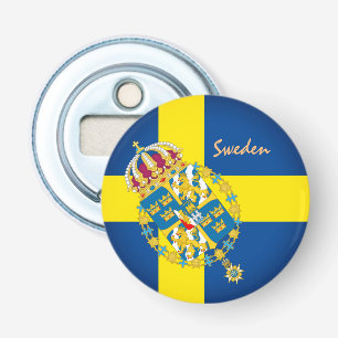 Swedish Flag, Emblem & Sweden party drinks /sports Bottle Opener