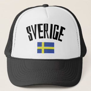 swedish flag icon trucker hat