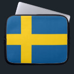 Swedish Flag Laptop Sleeve<br><div class="desc">Protect your device in style with our sleek laptop sleeve featuring the flag of Sweden! This high-quality laptop sleeve is more than just a protective cover; it’s a celebration of Swedish culture and pride. The vibrant design prominently displays the iconic Swedish flag, making it a unique accessory that allows you...</div>