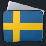 Swedish flag laptop sleeve<br><div class="desc">The Swedish flag!</div>