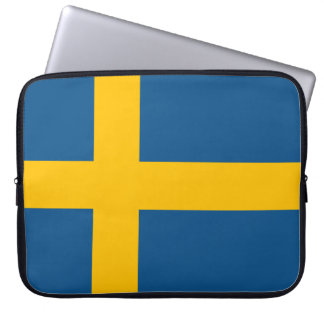 Swedish flag laptop sleeve
