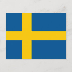 Swedish flag of Sweden custom postcards
