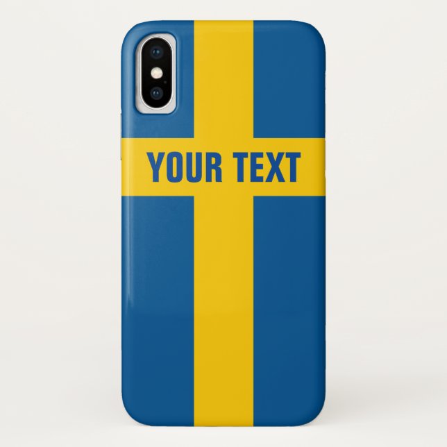 Swedish flag of Sweden personalised Case-Mate iPhone Case (Back)