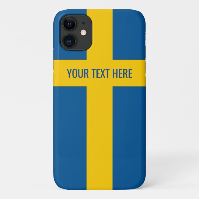 Swedish flag of Sweden personalised Case-Mate iPhone Case (Back)