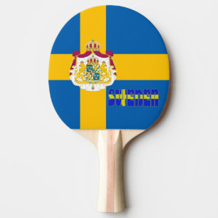 Swedish flag ping pong paddle